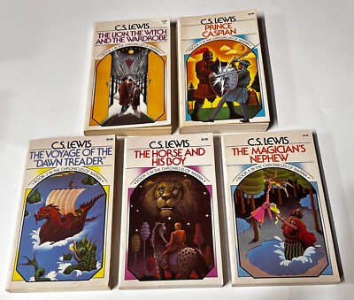 C.S. Lewis Paperback Books 1, 2, 3, 5 & 6 In The Chronicles of Narnia