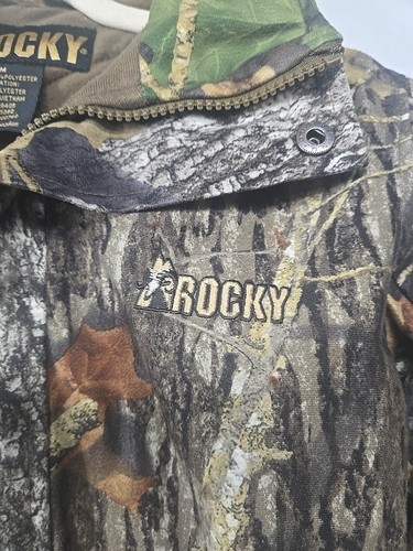 Mossy Oak Break Up Camo Jacket Youth Size M Country Hunting Insulated Hooded - Picture 2 of 13