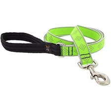 Lupine Reflective Dog Leash 6-Foot by 1" Wide Green Diamond