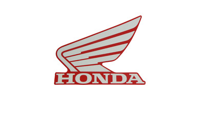 Honda Flügel Emblem Aufkleber ROT Links f. Honda MSX u.a. 85x69mm 86202-K26