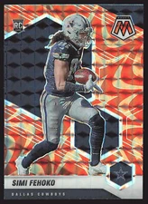 2021 Panini Mosaic #341 Simi Fehoko Mosaic Reactive Orange RC