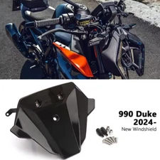 Motorcycle Sport Windshield WindScreen Visor Viser Kit For 990 Duke 2024-