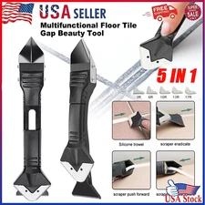 2PCS 5 in 1 Silicone Sealant Remover Tool Kit Set Scraper Caulking Mould Removal