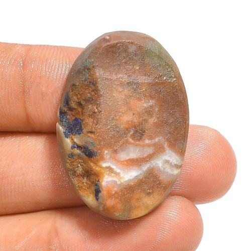 41.50 Cts Azurite Malachite Oval Druzy Natural 31X22X8 mm - Picture 2 of 6