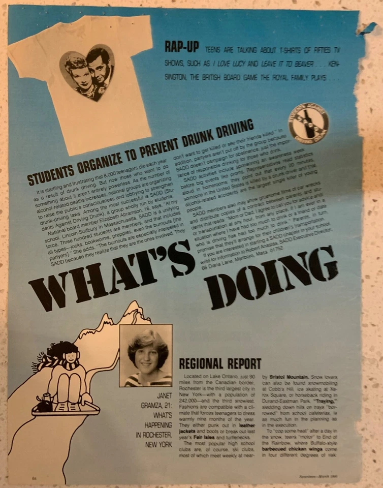 1983 Mini Mag pages Seventeen Magazine from March & September 9 dbl sided pages - Image 4 of 4