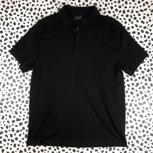 J.Crew NEU Herren Performance COOLMAX® Technologie schwarz Poloshirt LARGE BN365