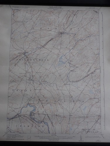 1935 Quadrangle Jefferson County Antwerp NY Map 16 1/2" x 20" Topographic
