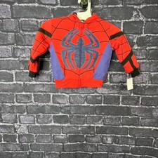 Spiderman Toddler Boys 2T Marvel Comics Hooded Jacket Full-Zip Lined