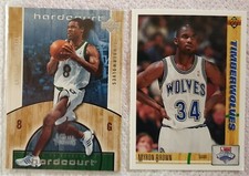 Lot de 2 Cartes Basketball NBA Minnesota Timberwolves Sprewell Hardcourt 2005-06