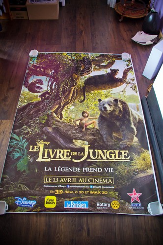 JUNGLE BOOK B French Shelter Rolled D/S Vintage Movie Poster Original 2016