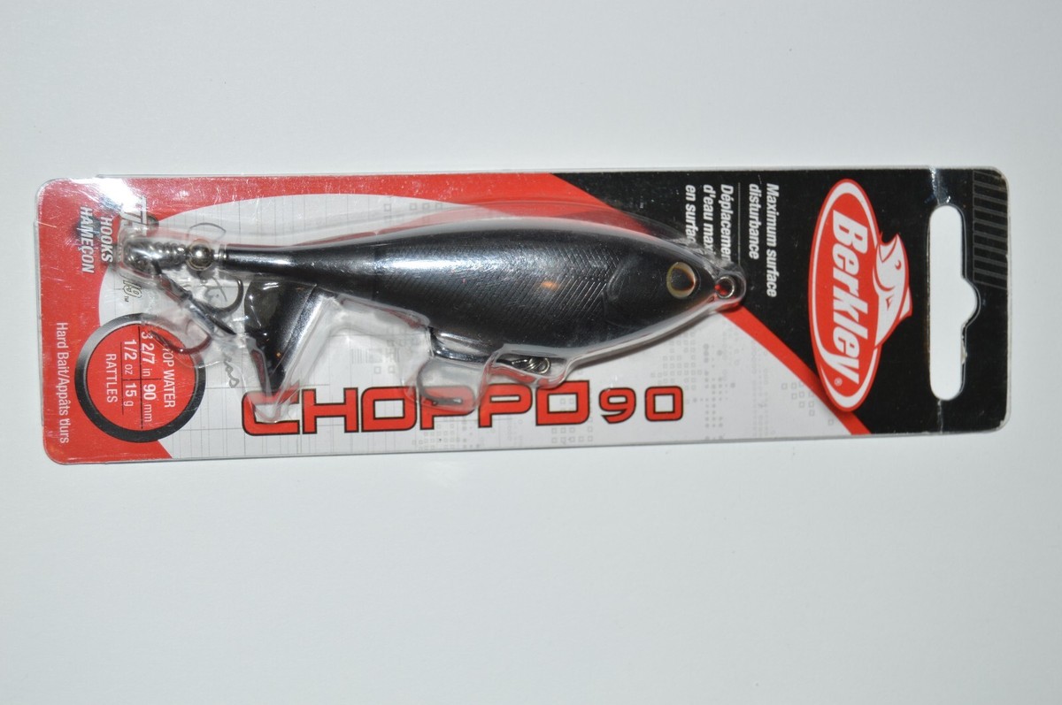 berkley choppo 90 bass surface lure 3 2/7 1/2oz rattles maverick black