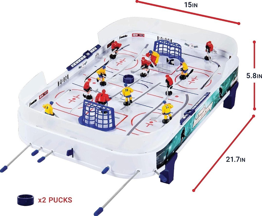 Table Top Rod Hockey Game Set Mini Tabletop Rod Hockey Board Hockey