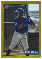 2021 Bowman Heritage Chrome Yellow Refractor Ismael Mena Prospect Card #25/75