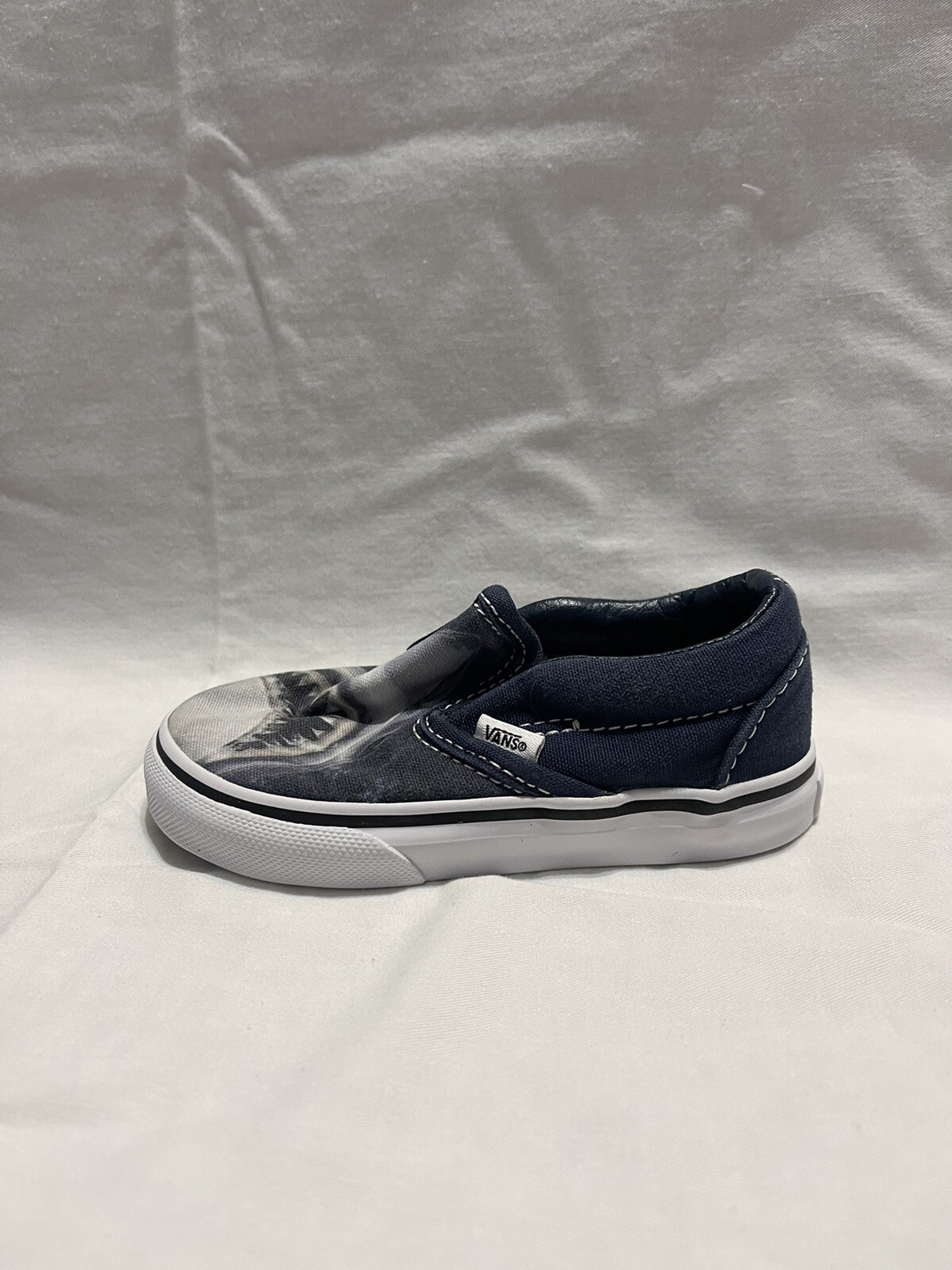 Vans Off The Wall Toddler Boys Blue Shark Print Shoes~size 6.5 C - Picture 4 of 10