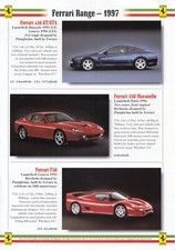 1997 FERRARI RANGE F50 550 456 F355 SALES BROCHURE PROSPEKT SPECIFICATION SHEET