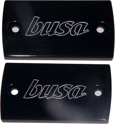 Black Master Cylinder Cap Set 99 - 14 Suzuki Hayabusa CNC Billet Aluminum USA