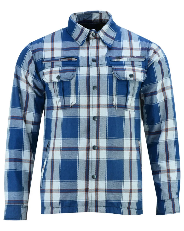 Mens Motorbike Motorcycle Flannel Lumberjack Shirt Made with Kevlar CE Armour US - Изображение 4 из 4
