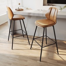 Barstuhl Barhocker 2er Set mit Rückenlehne Küchenhocker Wohnzimmer 40x35x102cm