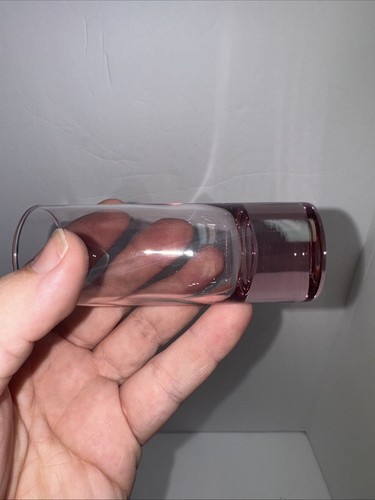 Vintage Set of 5 Amethyst Hand Blown Shot Glasses Unmarked Beautiful - Picture 10 of 10