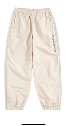 Supreme Nylon Zip Warm Up Pants / Stone / SZ LARGE Brand New SS24