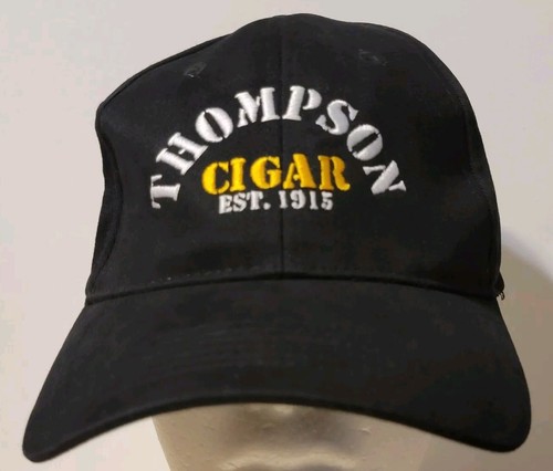 Thompson Cigar Company Hat Baseball Cap Fitted Stretch Black
