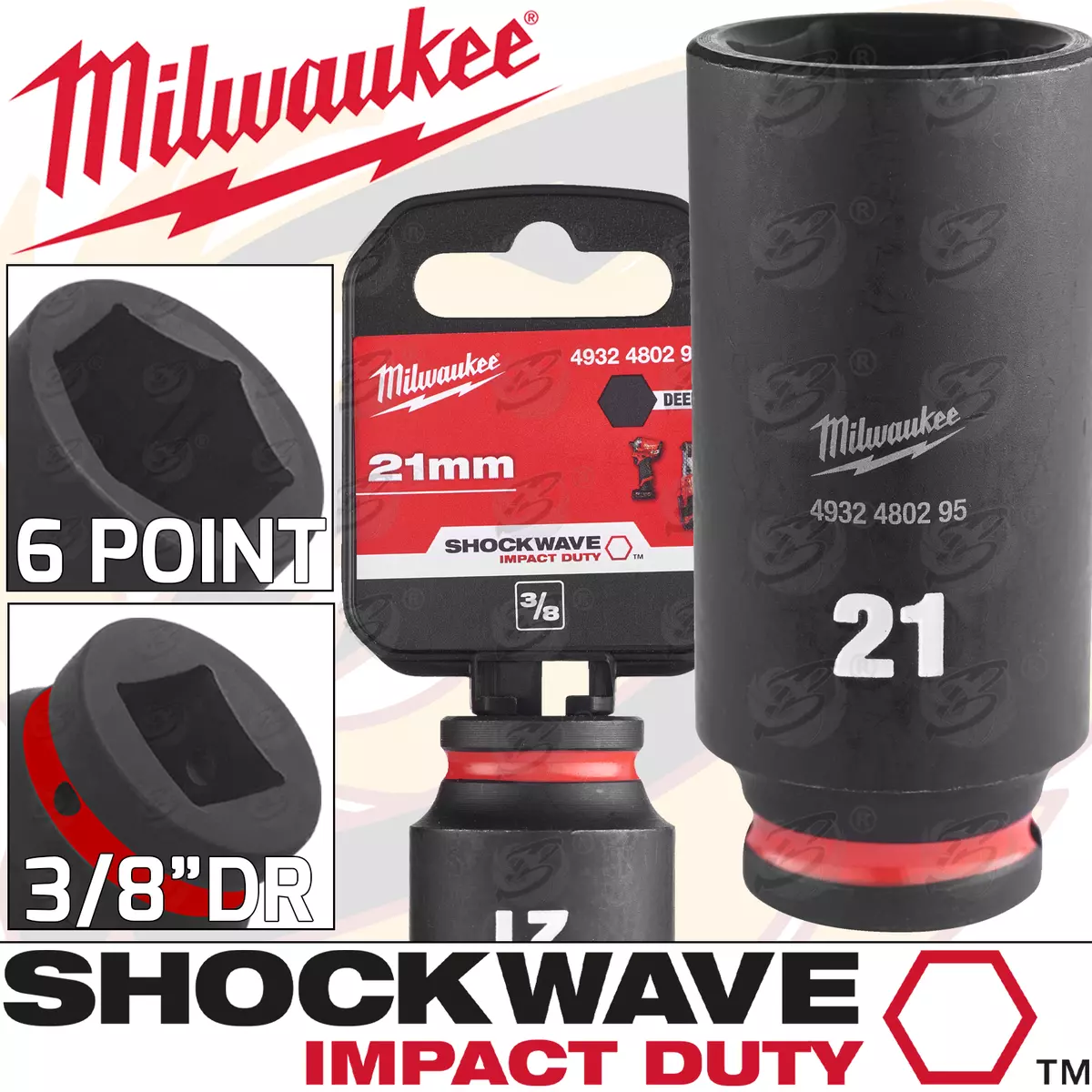 Milwaukee Deep Impact Socket 21mm 3 8