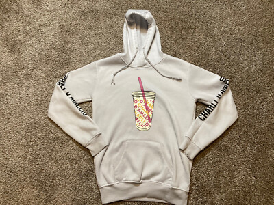 Charli D'Amelio Hoodie Womens XS 160/76A White Bubble Tea Spellout  Pullover