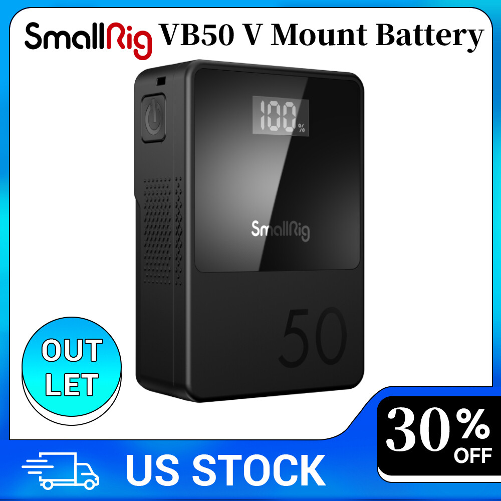 【未開封】SmallRig VB50 mini V Mount Battery Amazon.com: SMALLRIG V Mount Battery VB50 Black, 50Wh / 3400mAh V