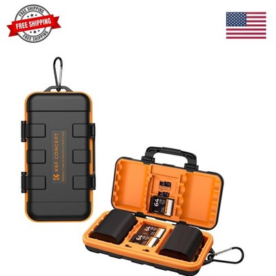 Camera Battery SD Card Holder for 4 SD Cards/6 TF/2 CF/2 XQDs Cards, 2 Slots ...