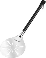 7 Inch Perforated Pizza Turning Peel, Leonyo Stainless Steel Round Pizza Peel...
