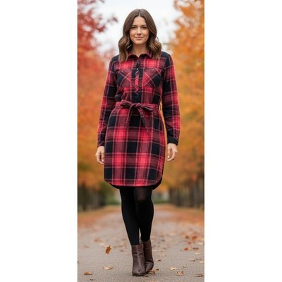eddie bauer shirt dress Eddie Bauer Women's Fremont Flannel Shirt Dress - Redwood