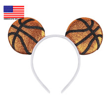 Basketball Headband Glitter Basketballs Football Hairband Game Day Sports Hair A