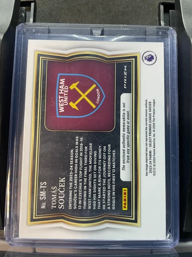 2023-24 PANINI SELECT Tomas Soucek Select Swatches Silver  Jersey #SM-TS  - Picture 2 of 2