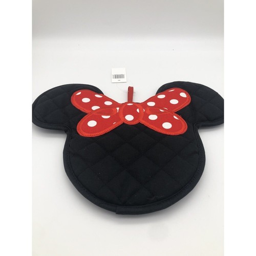 Disney Parks Minnie Mouse Quilted Black Pot Holder - Mousewares Kitchen Hot Pad - Picture 4 of 6
