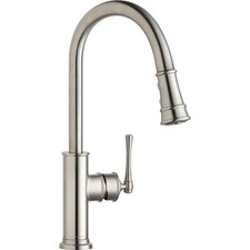 Elkay LKEC2031LS Single Hole Kitchen Faucet with Pull-down Spray and Forward Onl