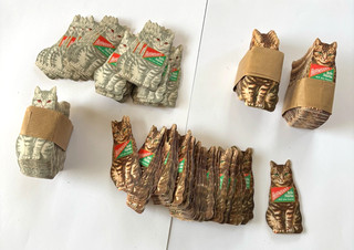 350 x Tedesco 3" Hoffman's Die cut Cat Pubblicità Originale Stand Up Trade Card