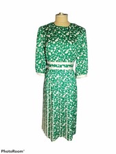 Abito Vintage Petites for Maggy Segretario Nonna Core Chiesa Verde/Bianco Taglia 4