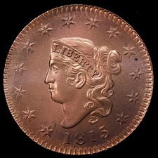 "1815" Matron Head Large Cent Overstrike by Daniel Carr Moonlight Mint US Coin