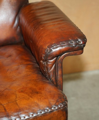 RESTORED MID CENTURY DE SEDE DS35 EXECUTIVE SWIVEL CAPTAINS CHAIR BROWN LEATHER - Picture 9 of 20