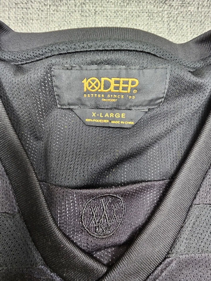 Camiseta 10 Deep Jersey Para Hombres XL Gris Amarillo Malla Hockey Motocross Manga Larga Camisa Foto 3 de 4