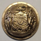 UNION ~ WISCONSIN CIVIL WAR COAT BUTTON ~ EXTRA QUALITY ~ w Rope & Roses