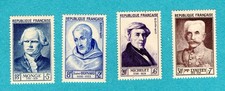 1953 Célébrités : n°945 ,948 , 949 , 950 . neuf* " Légère adhérence " Voir Scan