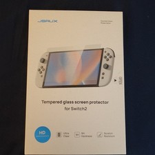 JSAUX Tempered Glass Screen Protector for Nintendo Switch 2 HD Ultra Clear 9H