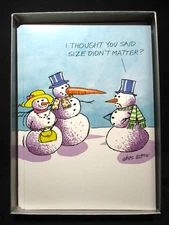 12 Funny/Dirty/Naughty/Adult Christmas Cards Marcel Schurman  Size Didn't Matter