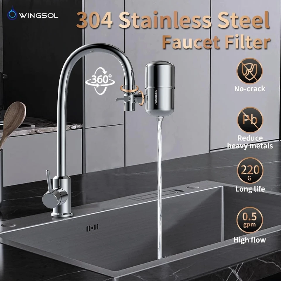 304 Stainless Steel Faucet Filter for 220-Gallon 0.1µm Water - Image 4 of 4