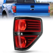 09-14 Ford F150 Right Passenger Side Tail Light Black Trim Red Brake Signal