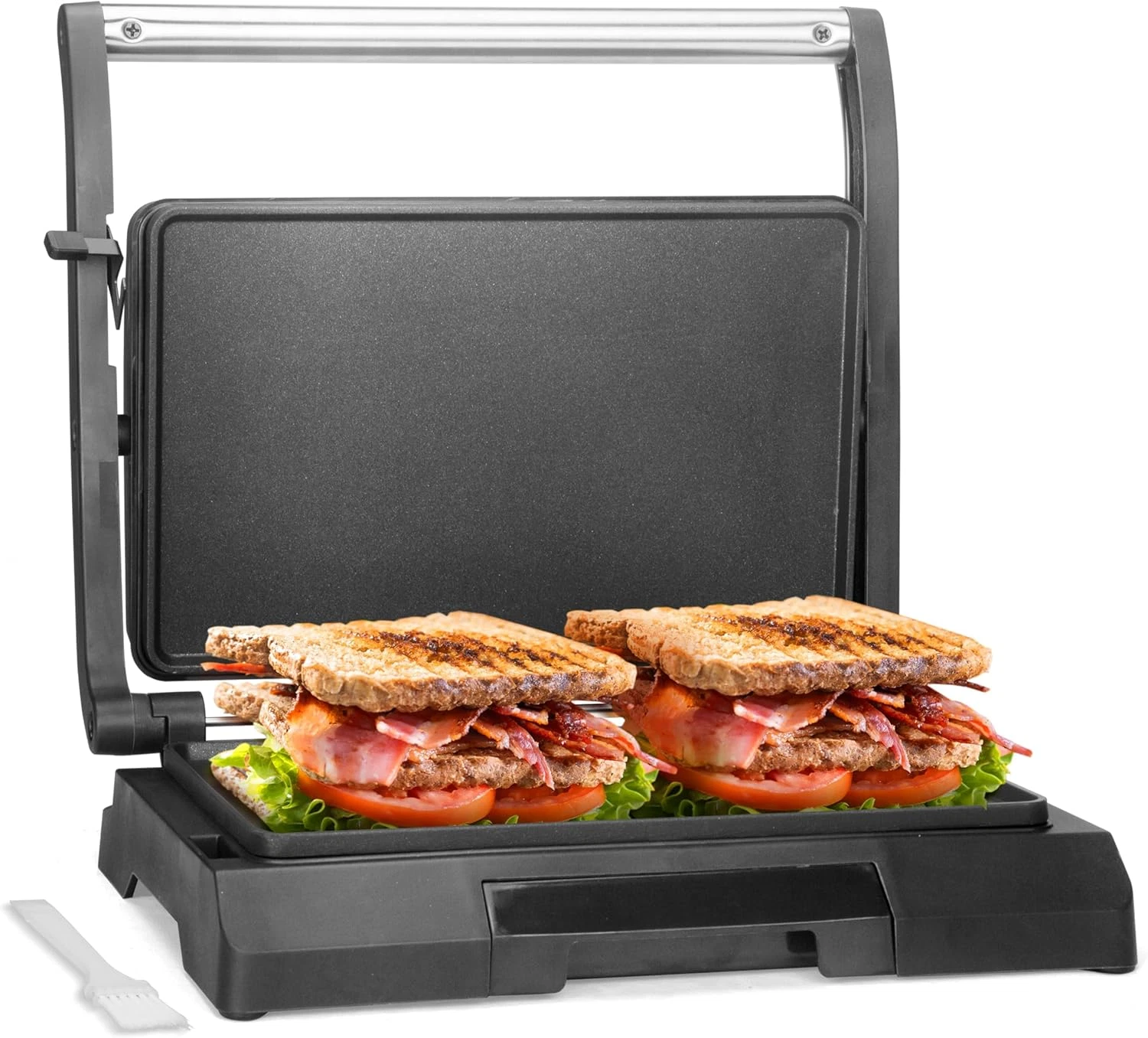 Mini Panini Press Electric Griddle, Sandwichera Electrical for Pancakes & Eggs,