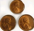 1945 S 1946 S 1947 S Gem BU Red OBW US Lincoln Wheat 1C 3 Pc Penny Set FreePost