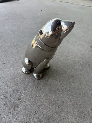 Polar Bear Cocktail Shaker Restoration Hardware Stainless India VTG