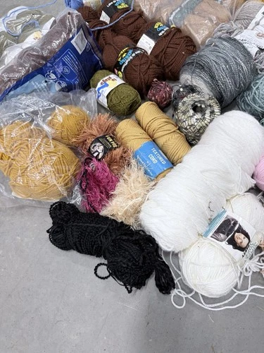 Huge Yarn Lot Assorted Colors/Materials/Size Wool Cotton Polyester FREE SHIPPING image 2